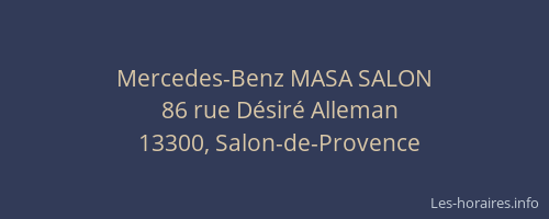 Mercedes-Benz MASA SALON