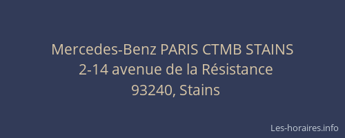 Mercedes-Benz PARIS CTMB STAINS