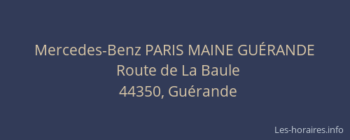 Mercedes-Benz PARIS MAINE GUÉRANDE