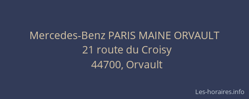 Mercedes-Benz PARIS MAINE ORVAULT