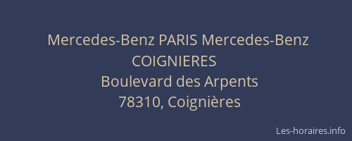 Mercedes-Benz PARIS Mercedes-Benz COIGNIERES