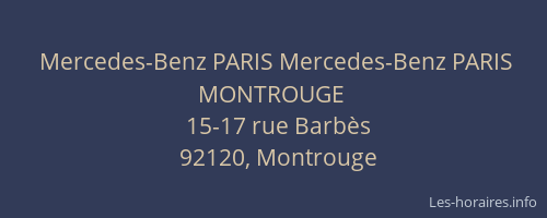 Mercedes-Benz PARIS Mercedes-Benz PARIS MONTROUGE