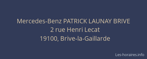 Mercedes-Benz PATRICK LAUNAY BRIVE