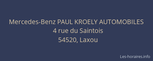 Mercedes-Benz PAUL KROELY AUTOMOBILES