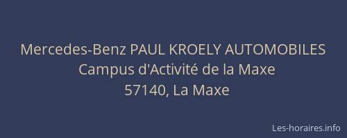 Mercedes-Benz PAUL KROELY AUTOMOBILES