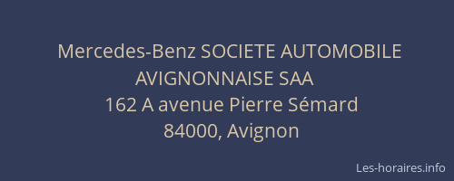 Mercedes-Benz SOCIETE AUTOMOBILE AVIGNONNAISE SAA