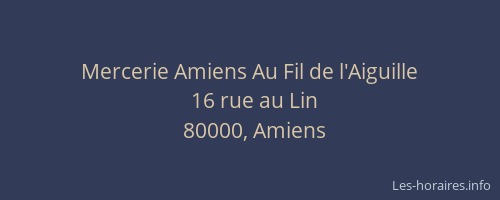 Mercerie Amiens Au Fil de l'Aiguille