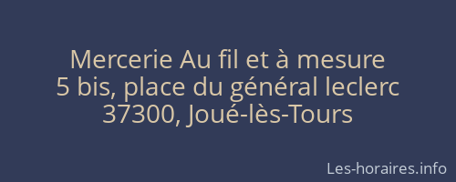 Mercerie Au fil et à mesure