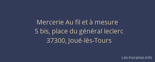 Mercerie Au fil et &agrave; mesure