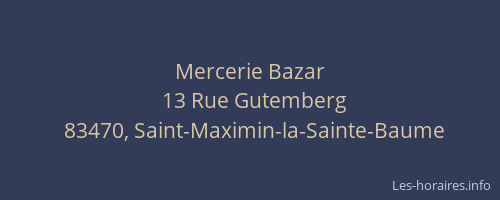 Mercerie Bazar