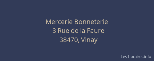 Mercerie Bonneterie