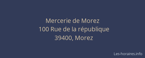 Mercerie de Morez