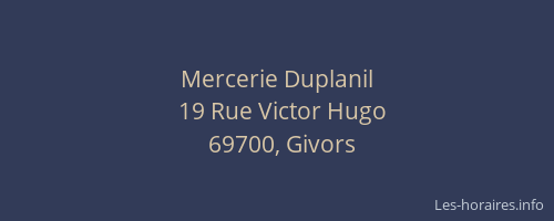 Mercerie Duplanil