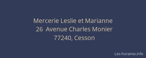 Mercerie Leslie et Marianne