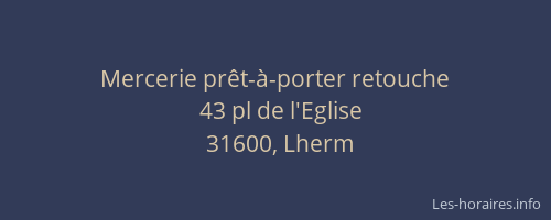 Mercerie prêt-à-porter retouche