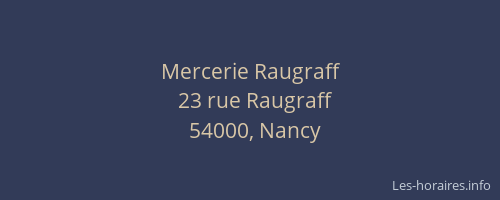 Mercerie Raugraff