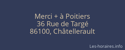 Merci + à Poitiers