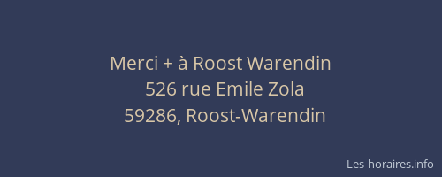 Merci + à Roost Warendin