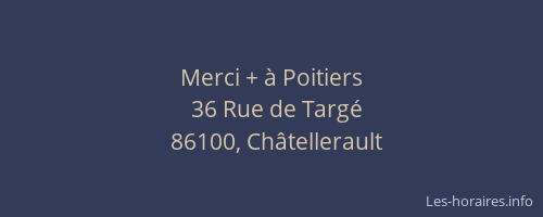 Merci + à Poitiers
