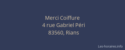 Merci Coiffure