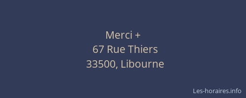 Merci +