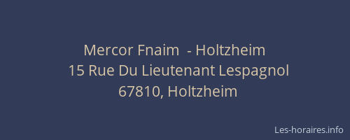 Mercor Fnaim  - Holtzheim