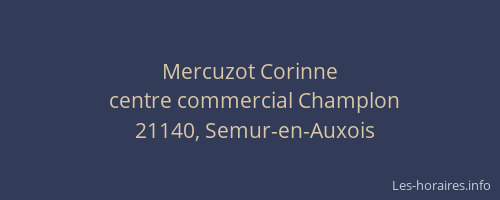 Mercuzot Corinne