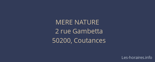 MERE NATURE