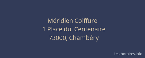 Méridien Coiffure