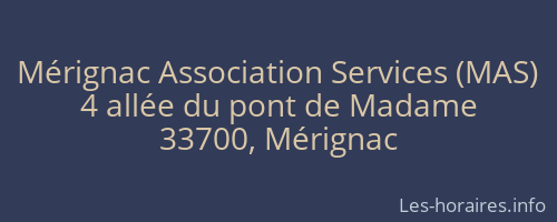 Mérignac Association Services (MAS)