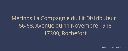 Merinos La Compagnie du Lit Distributeur