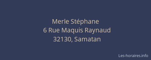 Merle Stéphane