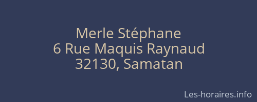 Merle Stéphane