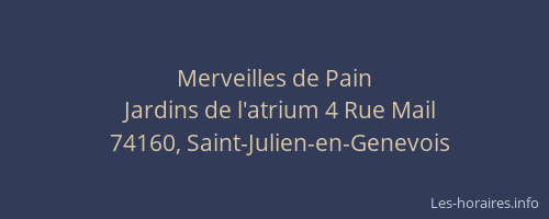 Merveilles de Pain