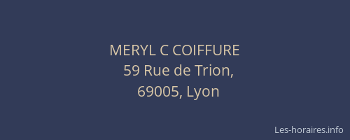 MERYL C COIFFURE