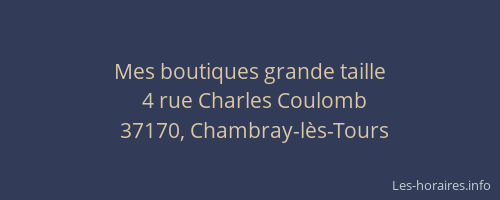 Mes boutiques grande taille