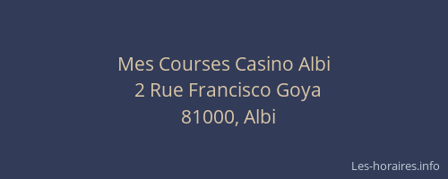 Mes Courses Casino Albi