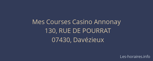 Mes Courses Casino Annonay