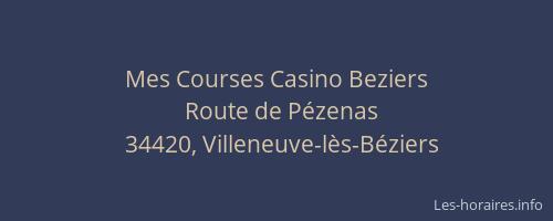 Mes Courses Casino Beziers