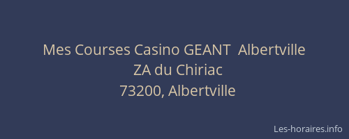 Mes Courses Casino GEANT  Albertville
