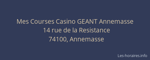 Mes Courses Casino GEANT Annemasse