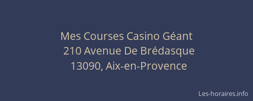 Mes Courses Casino Géant