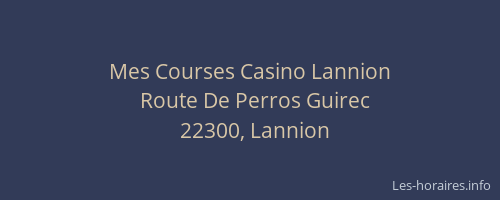 Mes Courses Casino Lannion