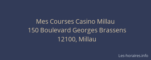 Mes Courses Casino Millau