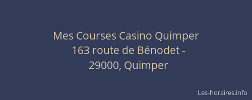 Mes Courses Casino Quimper