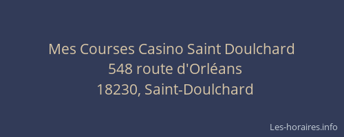 Mes Courses Casino Saint Doulchard