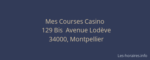 Mes Courses Casino
