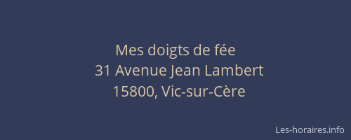 Mes doigts de f&eacute;e