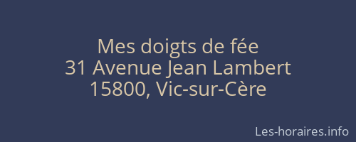Mes doigts de fée