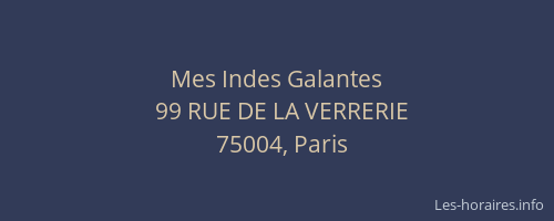 Mes Indes Galantes